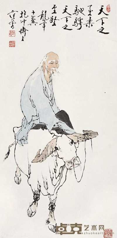 范曾 1988年作 老子出关 立轴 135×66.5cm